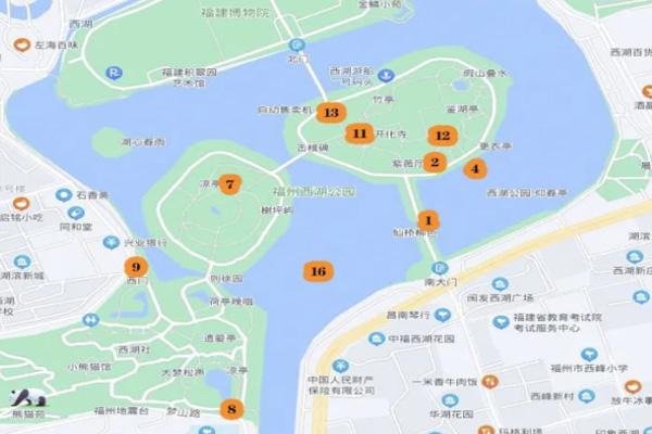 2021福州西湖第58届金秋菊花展分别设在哪里了