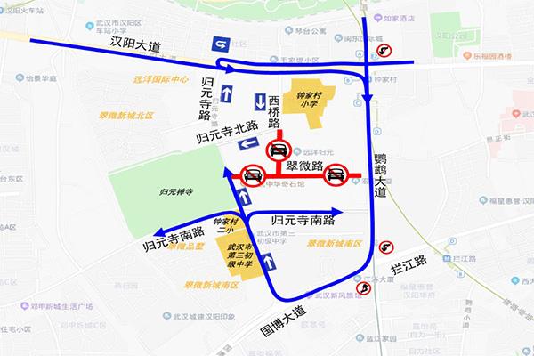 武汉归元寺周边交通管制时间-路段