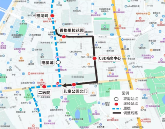 9月24日-25日宜昌多条公交线路临时调整