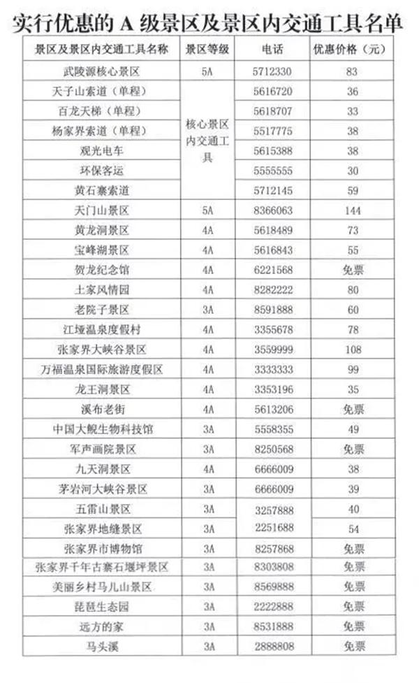 9月湖南半价景区优惠活动汇总